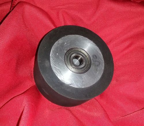 4" x 2" Solid Rubber Contact Wheel with 1/2" Bearings for 2x72 Grinder