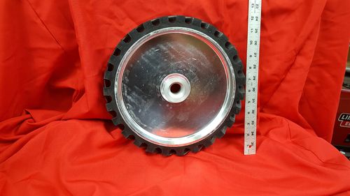 12" x 2" Serrated Rubber Contact Wheel with 1/2" Bearings for 2x72 Grinder